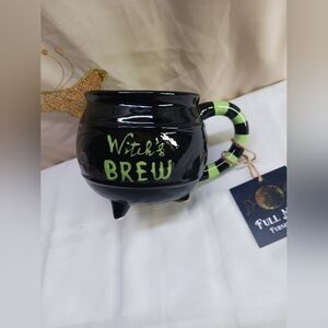 Full Moon Furnishings Cauldron Witch's Brew Coffee-Tea Mug-Cup/Hand Painted